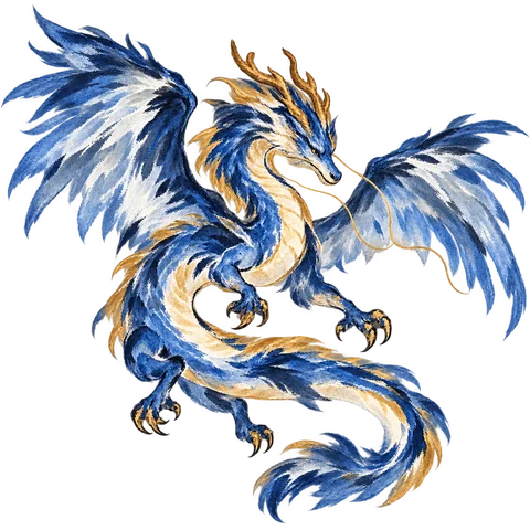 应龙彩墨立绘